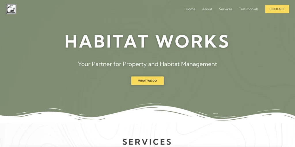 Home Page of Habitat Works website